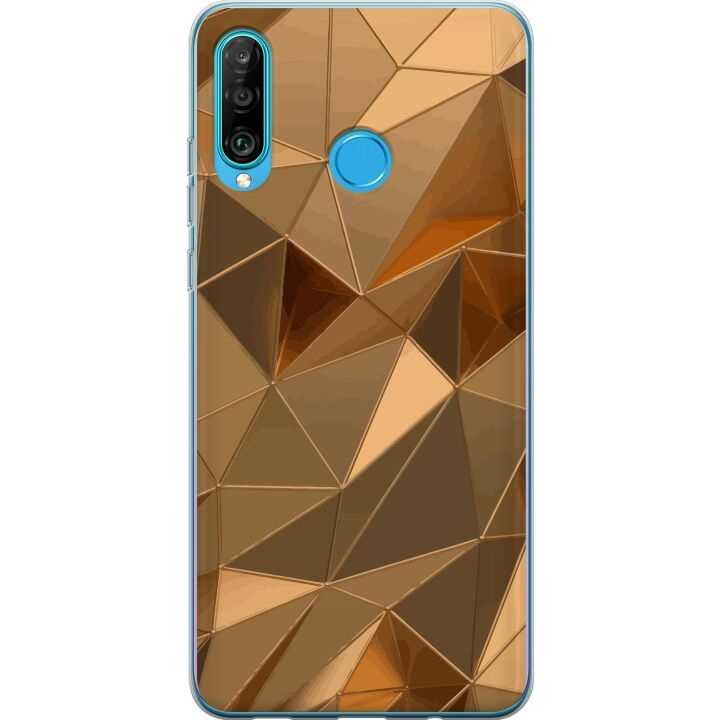 Kännykkäkuori Huawei P30 lite-laitteelle, jossa on 3D Kulta kuvio ryhmässä ÄLYPUHELIMET JA TABLETIT / Puhelimen suojakotelo / Huawei/Honori @ TP E-commerce Nordic AB (A53264)