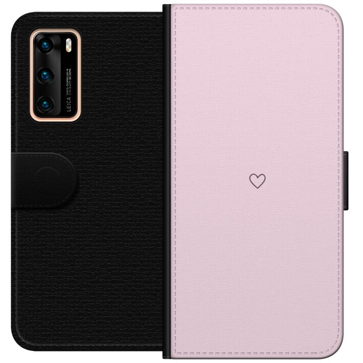 Lompakkokotelo Huawei P40-laitteelle, jossa on Sydän kuvio ryhmässä ÄLYPUHELIMET JA TABLETIT / Puhelimen suojakotelo / Huawei/Honori @ TP E-commerce Nordic AB (A53340)