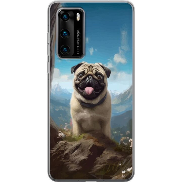 Kännykkäkuori Huawei P40-laitteelle, jossa on Iloinen Koira kuvio ryhmässä ÄLYPUHELIMET JA TABLETIT / Puhelimen suojakotelo / Huawei/Honori @ TP E-commerce Nordic AB (A53366)