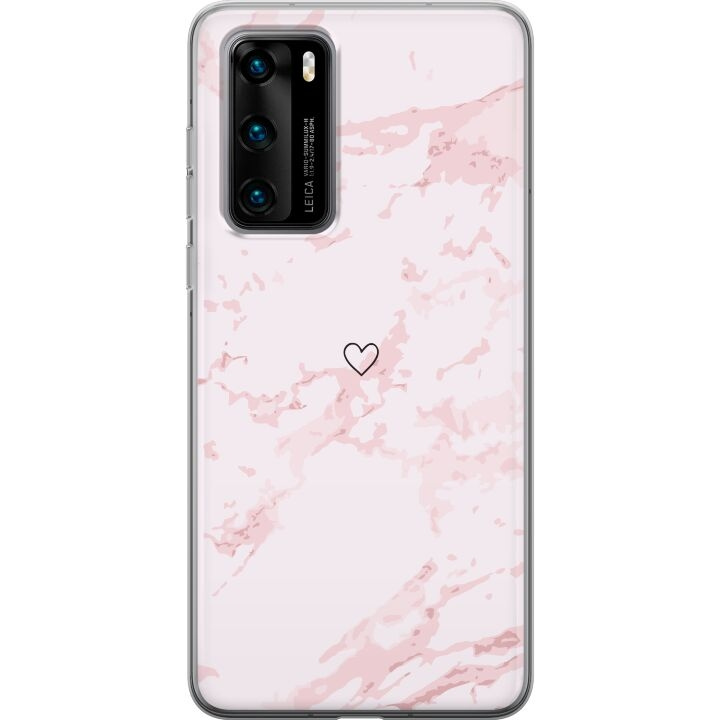 Kännykkäkuori Huawei P40-laitteelle, jossa on Roosa Sydän kuvio ryhmässä ÄLYPUHELIMET JA TABLETIT / Puhelimen suojakotelo / Huawei/Honori @ TP E-commerce Nordic AB (A53371)