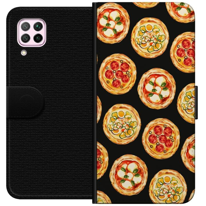 Lompakkokotelo Huawei P40 lite-laitteelle, jossa on Pizza kuvio ryhmässä ÄLYPUHELIMET JA TABLETIT / Puhelimen suojakotelo / Huawei/Honori @ TP E-commerce Nordic AB (A53388)