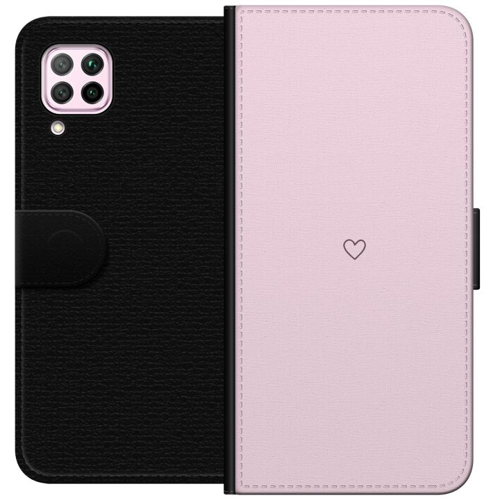 Lompakkokotelo Huawei P40 lite-laitteelle, jossa on Sydän kuvio ryhmässä ÄLYPUHELIMET JA TABLETIT / Puhelimen suojakotelo / Huawei/Honori @ TP E-commerce Nordic AB (A53394)