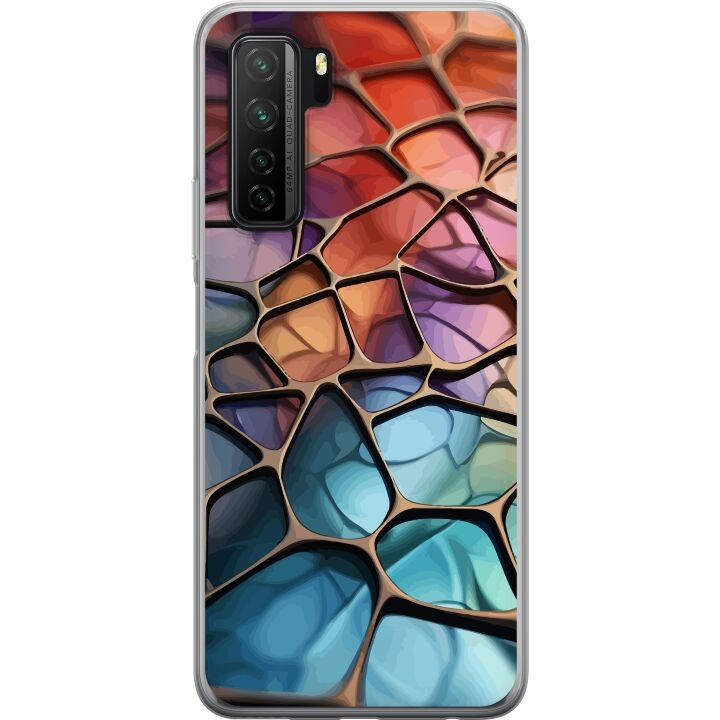 Kännykkäkuori Huawei P40 lite 5G-laitteelle, jossa on Metallikuviointi kuvio ryhmässä ÄLYPUHELIMET JA TABLETIT / Puhelimen suojakotelo / Huawei/Honori @ TP E-commerce Nordic AB (A53439)