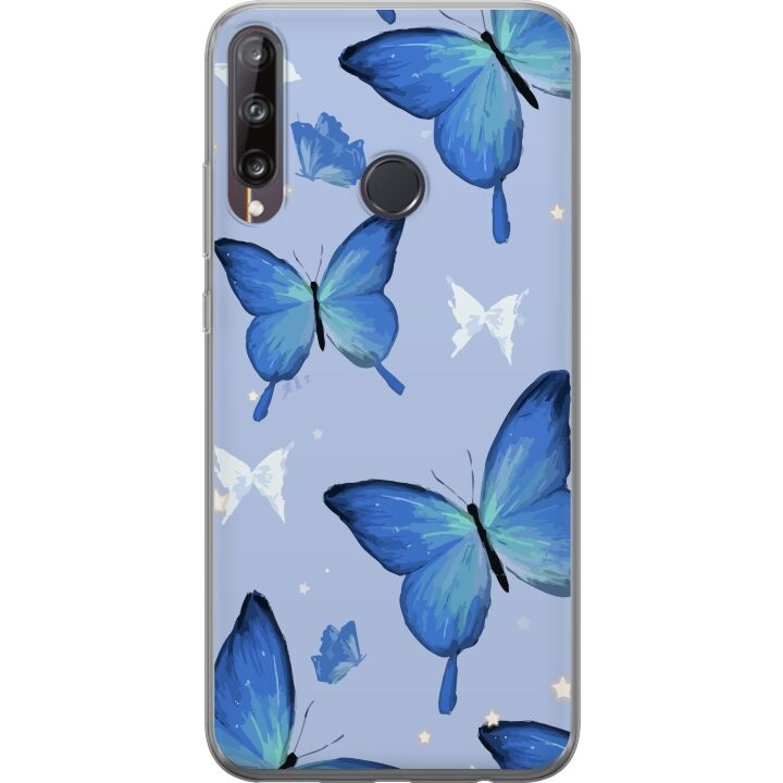 Kännykkäkuori Huawei P40 lite E-laitteelle, jossa on Sinisiä perhosia kuvio ryhmässä ÄLYPUHELIMET JA TABLETIT / Puhelimen suojakotelo / Huawei/Honori @ TP E-commerce Nordic AB (A53499)