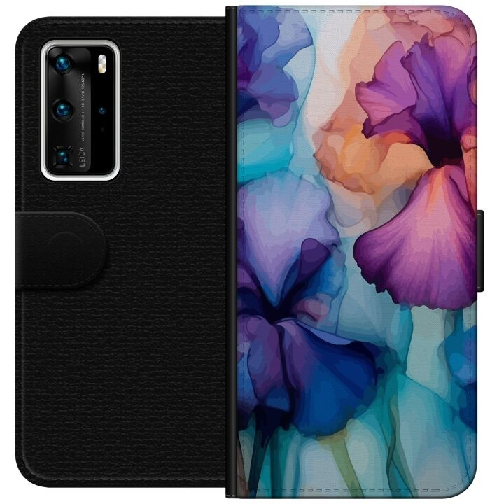 Lompakkokotelo Huawei P40 Pro-laitteelle, jossa on Maagiset kukat kuvio ryhmässä ÄLYPUHELIMET JA TABLETIT / Puhelimen suojakotelo / Huawei/Honori @ TP E-commerce Nordic AB (A53513)