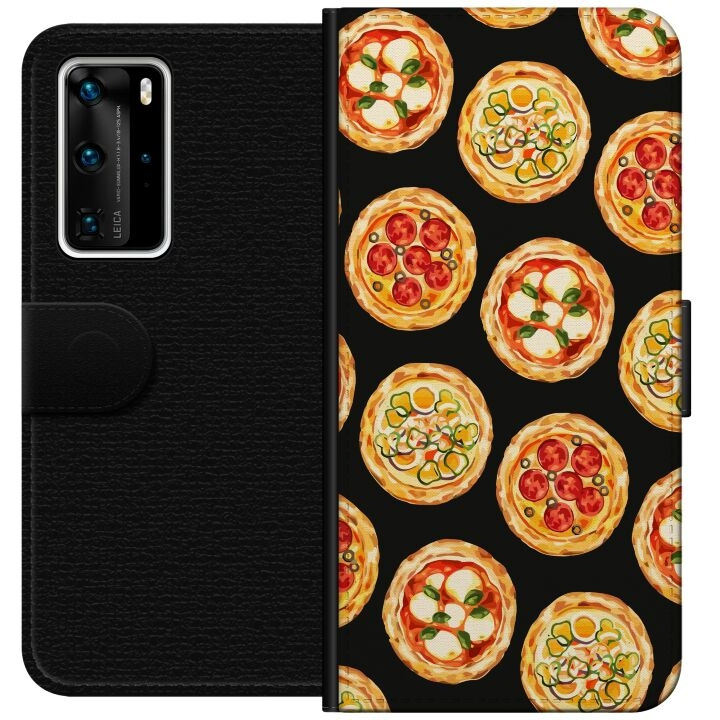 Lompakkokotelo Huawei P40 Pro-laitteelle, jossa on Pizza kuvio ryhmässä ÄLYPUHELIMET JA TABLETIT / Puhelimen suojakotelo / Huawei/Honori @ TP E-commerce Nordic AB (A53523)