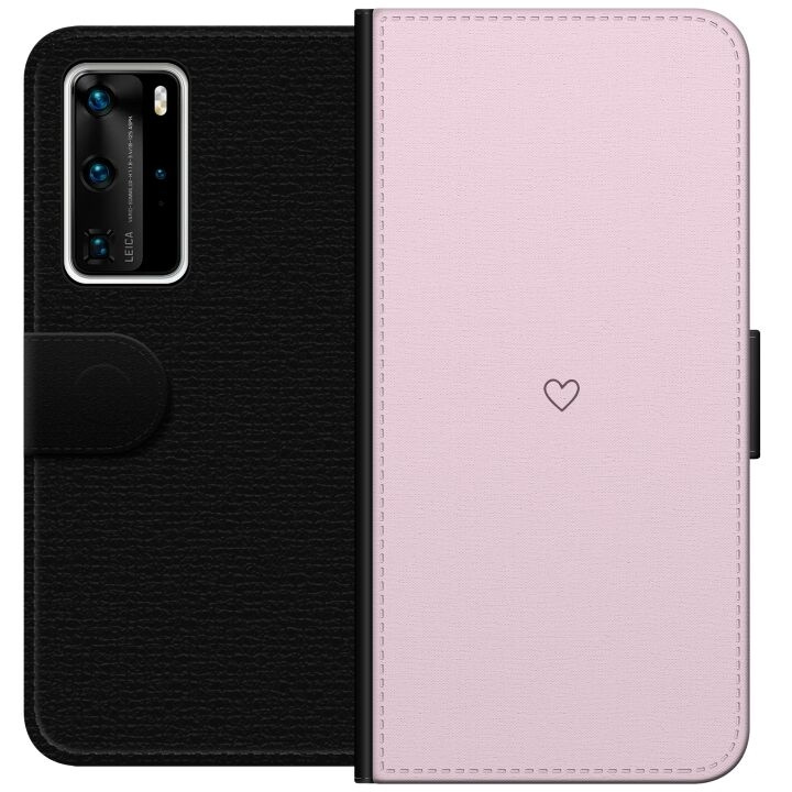 Lompakkokotelo Huawei P40 Pro-laitteelle, jossa on Sydän kuvio ryhmässä ÄLYPUHELIMET JA TABLETIT / Puhelimen suojakotelo / Huawei/Honori @ TP E-commerce Nordic AB (A53529)