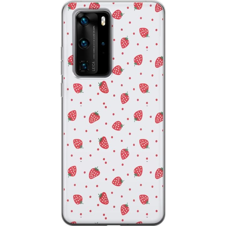 Kännykkäkuori Huawei P40 Pro-laitteelle, jossa on Mansikat kuvio ryhmässä ÄLYPUHELIMET JA TABLETIT / Puhelimen suojakotelo / Huawei/Honori @ TP E-commerce Nordic AB (A53554)