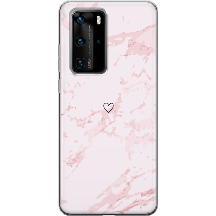 Kännykkäkuori Huawei P40 Pro-laitteelle, jossa on Roosa Sydän kuvio ryhmässä ÄLYPUHELIMET JA TABLETIT / Puhelimen suojakotelo / Huawei/Honori @ TP E-commerce Nordic AB (A53560)