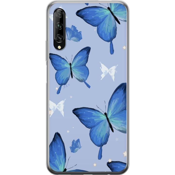 Kännykkäkuori Huawei P smart Pro 2019-laitteelle, jossa on Sinisiä perhosia kuvio ryhmässä ÄLYPUHELIMET JA TABLETIT / Puhelimen suojakotelo / Huawei/Honori @ TP E-commerce Nordic AB (A53634)