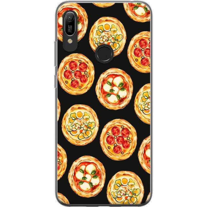 Kännykkäkuori Huawei Y6 (2019)-laitteelle, jossa on Pizza kuvio ryhmässä ÄLYPUHELIMET JA TABLETIT / Puhelimen suojakotelo / Huawei/Honori @ TP E-commerce Nordic AB (A53817)