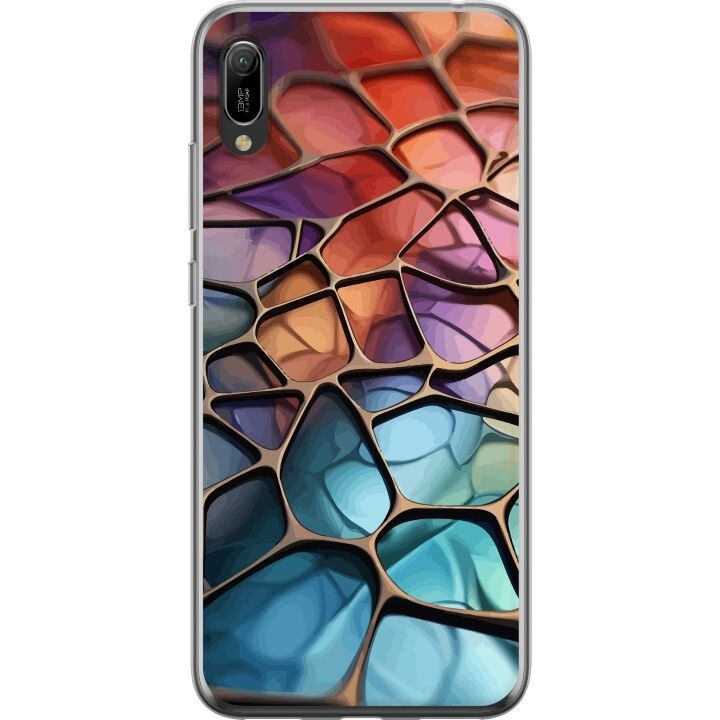 Kännykkäkuori Huawei Y6 Pro (2019)-laitteelle, jossa on Metallikuviointi kuvio ryhmässä ÄLYPUHELIMET JA TABLETIT / Puhelimen suojakotelo / Huawei/Honori @ TP E-commerce Nordic AB (A53866)