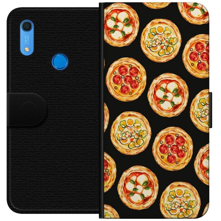 Lompakkokotelo Huawei Y6s (2019)-laitteelle, jossa on Pizza kuvio ryhmässä ÄLYPUHELIMET JA TABLETIT / Puhelimen suojakotelo / Huawei/Honori @ TP E-commerce Nordic AB (A53895)