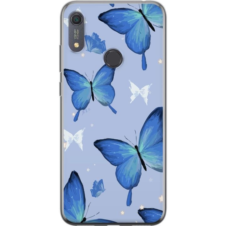 Kännykkäkuori Huawei Y6s (2019)-laitteelle, jossa on Sinisiä perhosia kuvio ryhmässä ÄLYPUHELIMET JA TABLETIT / Puhelimen suojakotelo / Huawei/Honori @ TP E-commerce Nordic AB (A53925)