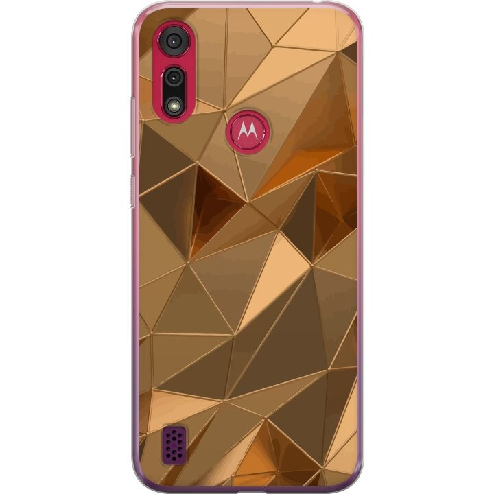 Kännykkäkuori Motorola Moto E6s (2020)-laitteelle, jossa on 3D Kulta kuvio ryhmässä ÄLYPUHELIMET JA TABLETIT / Puhelimen suojakotelo / Motorola @ TP E-commerce Nordic AB (A54392)