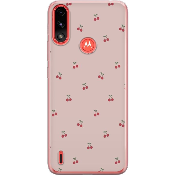 Kännykkäkuori Motorola Moto E7 Power-laitteelle, jossa on Kirsikka kuvio ryhmässä ÄLYPUHELIMET JA TABLETIT / Puhelimen suojakotelo / Motorola @ TP E-commerce Nordic AB (A54456)