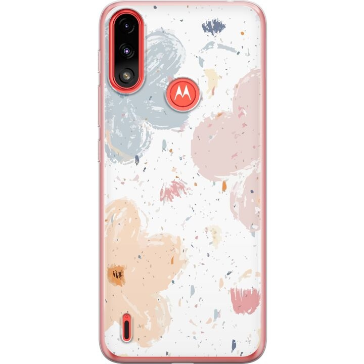 Kännykkäkuori Motorola Moto E7 Power-laitteelle, jossa on Kukat kuvio ryhmässä ÄLYPUHELIMET JA TABLETIT / Puhelimen suojakotelo / Motorola @ TP E-commerce Nordic AB (A54461)