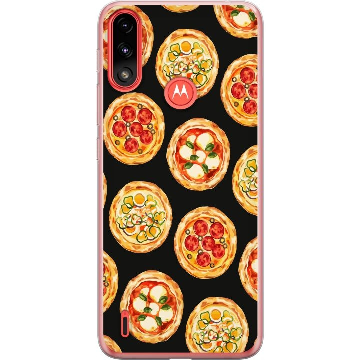 Kännykkäkuori Motorola Moto E7 Power-laitteelle, jossa on Pizza kuvio ryhmässä ÄLYPUHELIMET JA TABLETIT / Puhelimen suojakotelo / Motorola @ TP E-commerce Nordic AB (A54462)