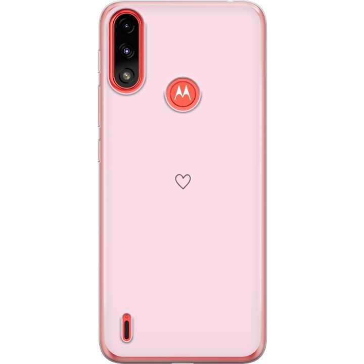 Kännykkäkuori Motorola Moto E7 Power-laitteelle, jossa on Sydän kuvio ryhmässä ÄLYPUHELIMET JA TABLETIT / Puhelimen suojakotelo / Motorola @ TP E-commerce Nordic AB (A54468)