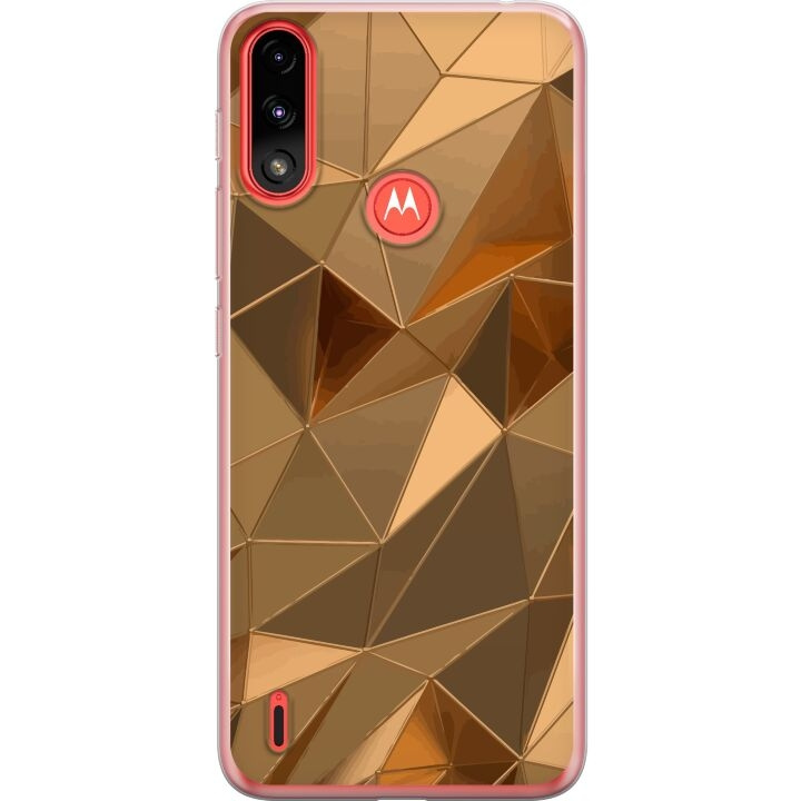 Kännykkäkuori Motorola Moto E7 Power-laitteelle, jossa on 3D Kulta kuvio ryhmässä ÄLYPUHELIMET JA TABLETIT / Puhelimen suojakotelo / Motorola @ TP E-commerce Nordic AB (A54473)