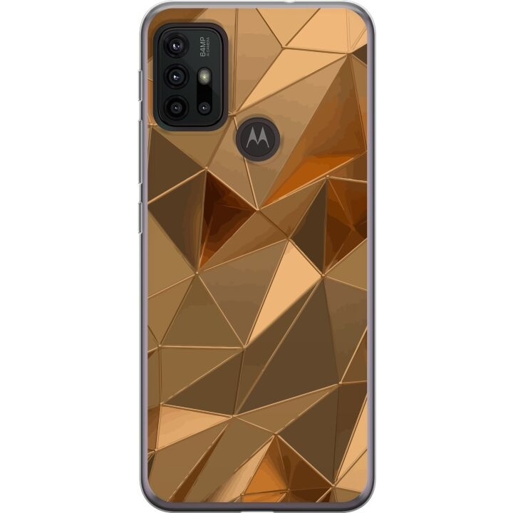 Kännykkäkuori Motorola Moto G30-laitteelle, jossa on 3D Kulta kuvio ryhmässä ÄLYPUHELIMET JA TABLETIT / Puhelimen suojakotelo / Motorola @ TP E-commerce Nordic AB (A54878)