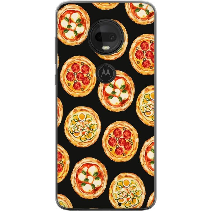 Kännykkäkuori Motorola Moto G7 -laitteelle, jossa on Pizza kuvio ryhmässä ÄLYPUHELIMET JA TABLETIT / Puhelimen suojakotelo / Motorola @ TP E-commerce Nordic AB (A55272)