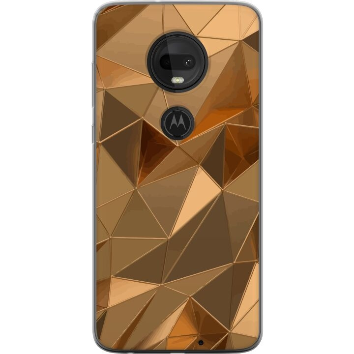 Kännykkäkuori Motorola Moto G7 -laitteelle, jossa on 3D Kulta kuvio ryhmässä ÄLYPUHELIMET JA TABLETIT / Puhelimen suojakotelo / Motorola @ TP E-commerce Nordic AB (A55283)