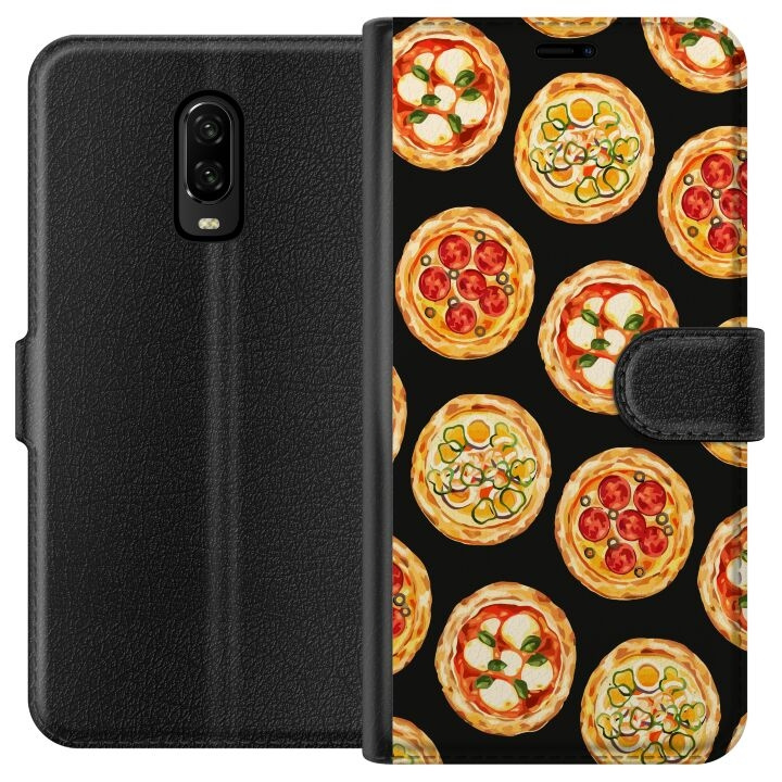 Lompakkokotelo OnePlus 6T-laitteelle, jossa on Pizza kuvio ryhmässä ÄLYPUHELIMET JA TABLETIT / Puhelimen suojakotelo / OnePlus @ TP E-commerce Nordic AB (A56541)