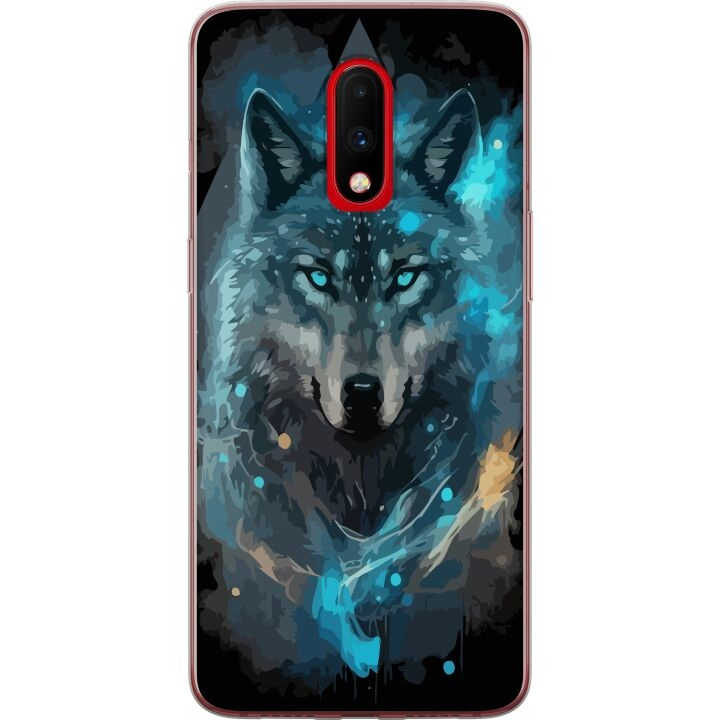 Kännykkäkuori OnePlus 7-laitteelle, jossa on Susi kuvio ryhmässä ÄLYPUHELIMET JA TABLETIT / Puhelimen suojakotelo / OnePlus @ TP E-commerce Nordic AB (A56614)