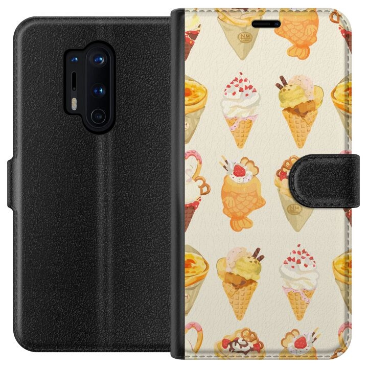 Lompakkokotelo OnePlus 8 Pro-laitteelle, jossa on Lasinen kuvio ryhmässä ÄLYPUHELIMET JA TABLETIT / Puhelimen suojakotelo / OnePlus @ TP E-commerce Nordic AB (A56863)