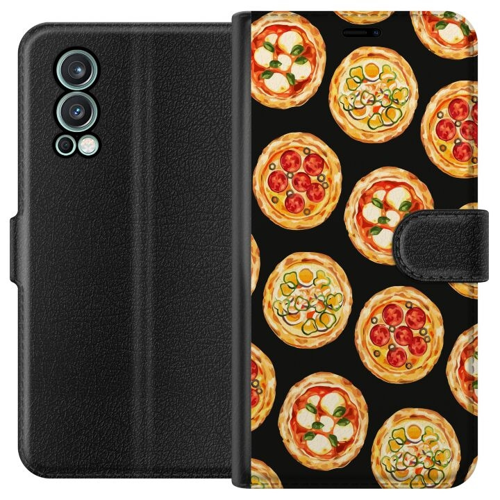 Lompakkokotelo OnePlus Nord 2 5G-laitteelle, jossa on Pizza kuvio ryhmässä ÄLYPUHELIMET JA TABLETIT / Puhelimen suojakotelo / OnePlus @ TP E-commerce Nordic AB (A57324)