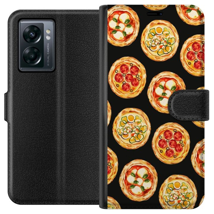 Lompakkokotelo OnePlus Nord N300-laitteelle, jossa on Pizza kuvio ryhmässä ÄLYPUHELIMET JA TABLETIT / Puhelimen suojakotelo / OnePlus @ TP E-commerce Nordic AB (A57513)