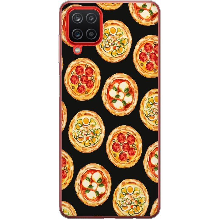 Kännykkäkuori Samsung Galaxy A12-laitteelle, jossa on Pizza kuvio ryhmässä ÄLYPUHELIMET JA TABLETIT / Puhelimen suojakotelo / Samsung @ TP E-commerce Nordic AB (A58620)