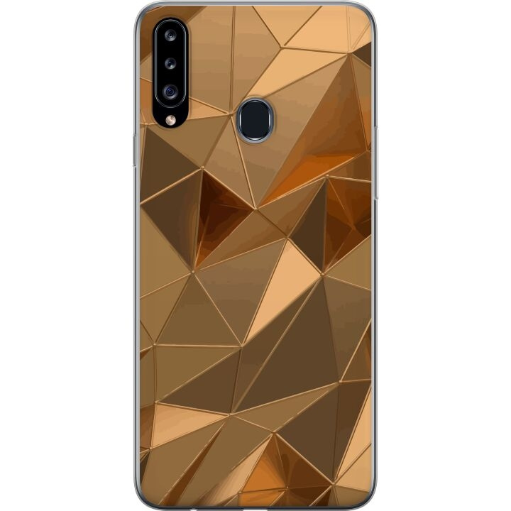 Kännykkäkuori Samsung Galaxy A20s-laitteelle, jossa on 3D Kulta kuvio ryhmässä ÄLYPUHELIMET JA TABLETIT / Puhelimen suojakotelo / Samsung @ TP E-commerce Nordic AB (A58901)