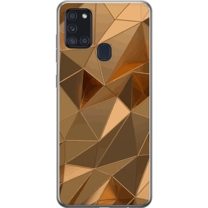 Kännykkäkuori Samsung Galaxy A21s-laitteelle, jossa on 3D Kulta kuvio ryhmässä ÄLYPUHELIMET JA TABLETIT / Puhelimen suojakotelo / Samsung @ TP E-commerce Nordic AB (A58955)