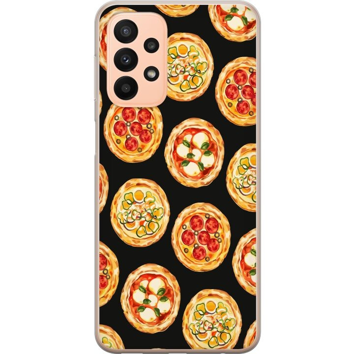 Kännykkäkuori Samsung Galaxy A23-laitteelle, jossa on Pizza kuvio ryhmässä ÄLYPUHELIMET JA TABLETIT / Puhelimen suojakotelo / Samsung @ TP E-commerce Nordic AB (A59052)