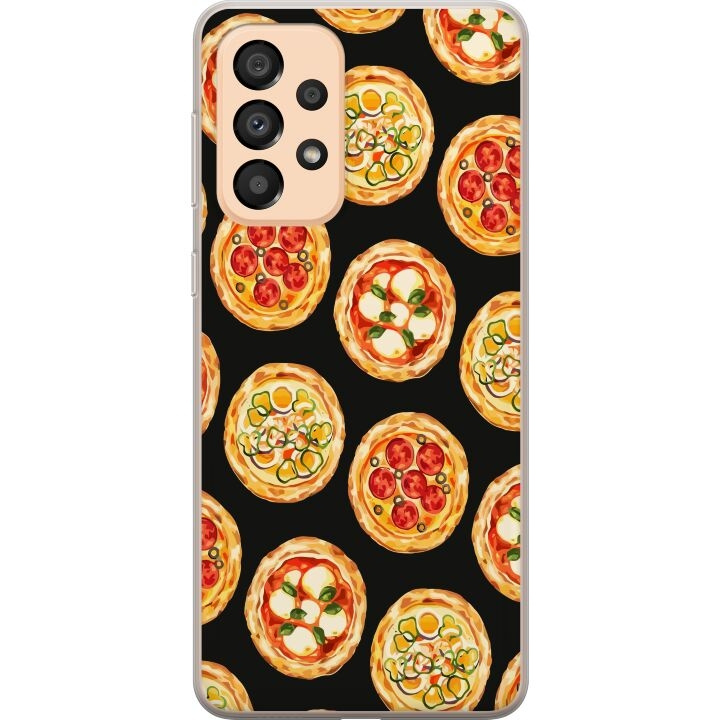 Kännykkäkuori Samsung Galaxy A33 5G-laitteelle, jossa on Pizza kuvio ryhmässä ÄLYPUHELIMET JA TABLETIT / Puhelimen suojakotelo / Samsung @ TP E-commerce Nordic AB (A59295)