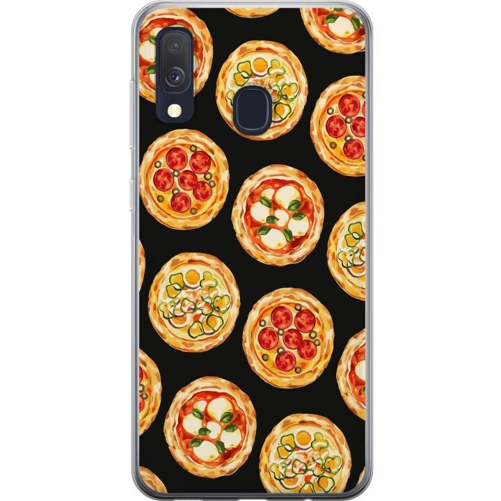 Kännykkäkuori Samsung Galaxy A40-laitteelle, jossa on Pizza kuvio ryhmässä ÄLYPUHELIMET JA TABLETIT / Puhelimen suojakotelo / Samsung @ TP E-commerce Nordic AB (A59484)