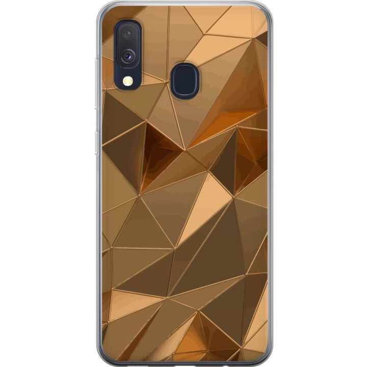 Kännykkäkuori Samsung Galaxy A40-laitteelle, jossa on 3D Kulta kuvio ryhmässä ÄLYPUHELIMET JA TABLETIT / Puhelimen suojakotelo / Samsung @ TP E-commerce Nordic AB (A59495)