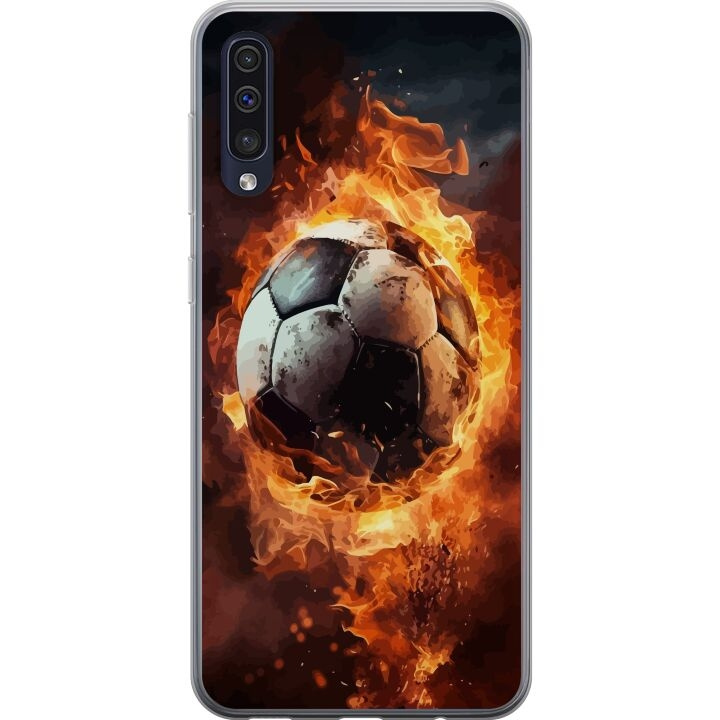 Kännykkäkuori Samsung Galaxy A50-laitteelle, jossa on Jalkapallo kuvio ryhmässä ÄLYPUHELIMET JA TABLETIT / Puhelimen suojakotelo / Samsung @ TP E-commerce Nordic AB (A59654)