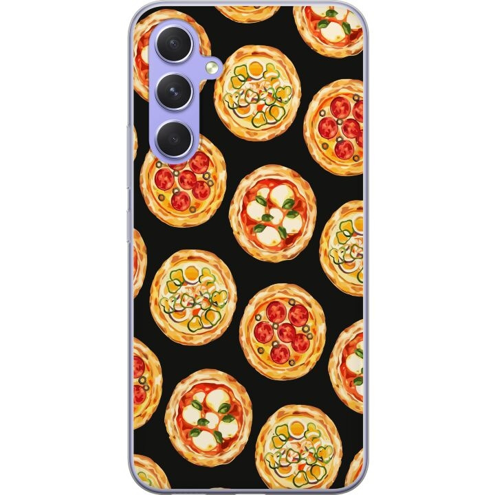 Kännykkäkuori Samsung Galaxy A54-laitteelle, jossa on Pizza kuvio ryhmässä ÄLYPUHELIMET JA TABLETIT / Puhelimen suojakotelo / Samsung @ TP E-commerce Nordic AB (A59916)