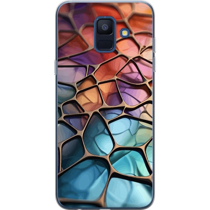 Kännykkäkuori Samsung Galaxy A6 (2018)-laitteelle, jossa on Metallikuviointi kuvio ryhmässä ÄLYPUHELIMET JA TABLETIT / Puhelimen suojakotelo / Samsung @ TP E-commerce Nordic AB (A59994)