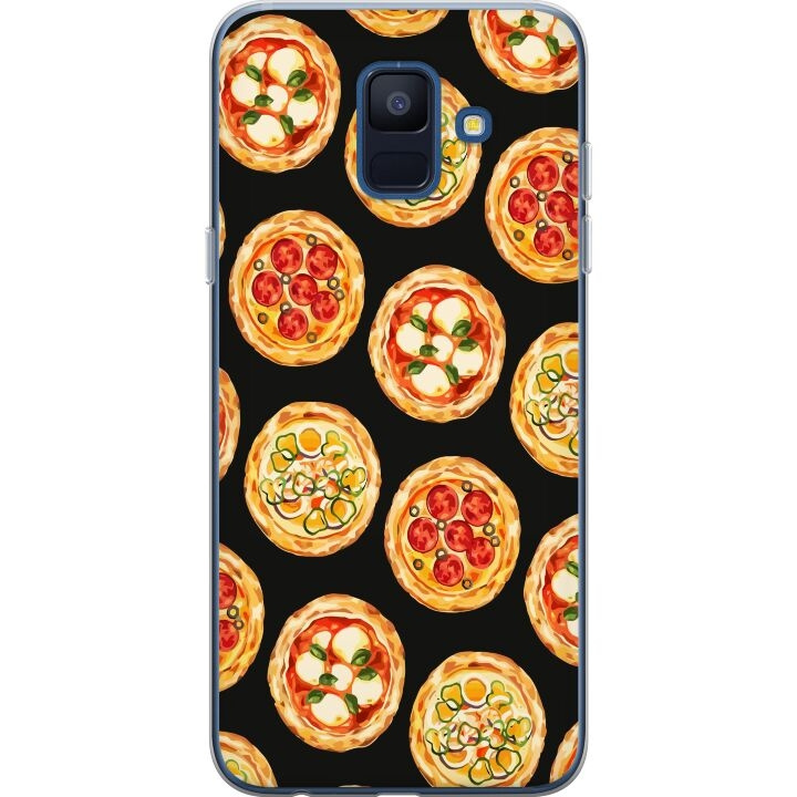 Kännykkäkuori Samsung Galaxy A6 (2018)-laitteelle, jossa on Pizza kuvio ryhmässä ÄLYPUHELIMET JA TABLETIT / Puhelimen suojakotelo / Samsung @ TP E-commerce Nordic AB (A59997)