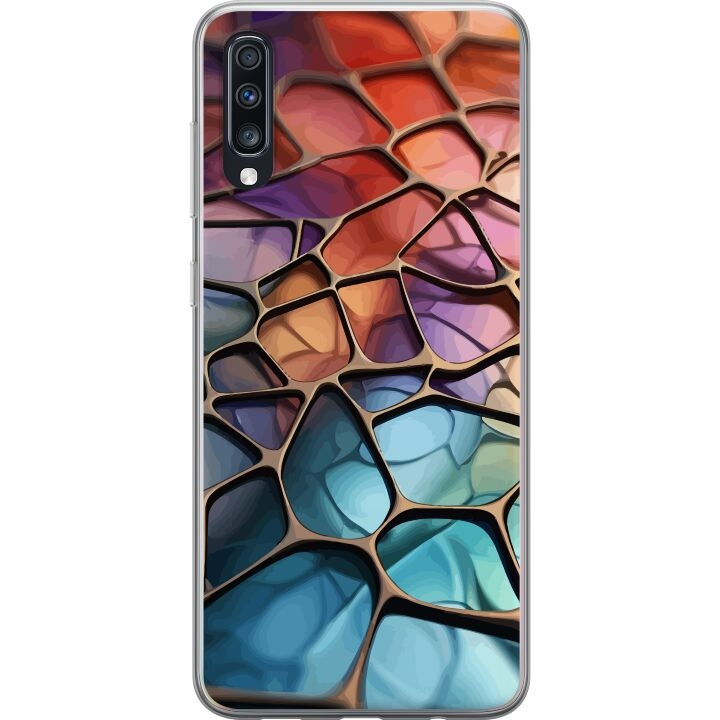 Kännykkäkuori Samsung Galaxy A70-laitteelle, jossa on Metallikuviointi kuvio ryhmässä ÄLYPUHELIMET JA TABLETIT / Puhelimen suojakotelo / Samsung @ TP E-commerce Nordic AB (A60021)