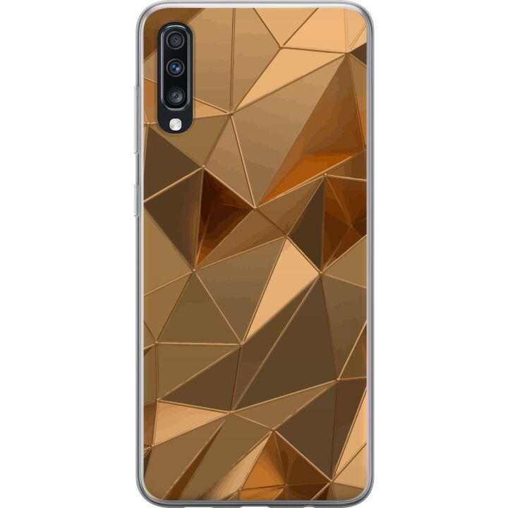 Kännykkäkuori Samsung Galaxy A70-laitteelle, jossa on 3D Kulta kuvio ryhmässä ÄLYPUHELIMET JA TABLETIT / Puhelimen suojakotelo / Samsung @ TP E-commerce Nordic AB (A60035)