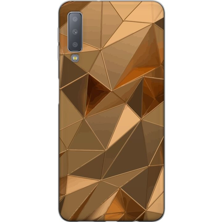 Kännykkäkuori Samsung Galaxy A7 (2018)-laitteelle, jossa on 3D Kulta kuvio ryhmässä ÄLYPUHELIMET JA TABLETIT / Puhelimen suojakotelo / Samsung @ TP E-commerce Nordic AB (A60224)