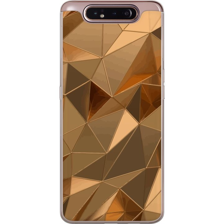 Kännykkäkuori Samsung Galaxy A80-laitteelle, jossa on 3D Kulta kuvio ryhmässä ÄLYPUHELIMET JA TABLETIT / Puhelimen suojakotelo / Samsung @ TP E-commerce Nordic AB (A60251)