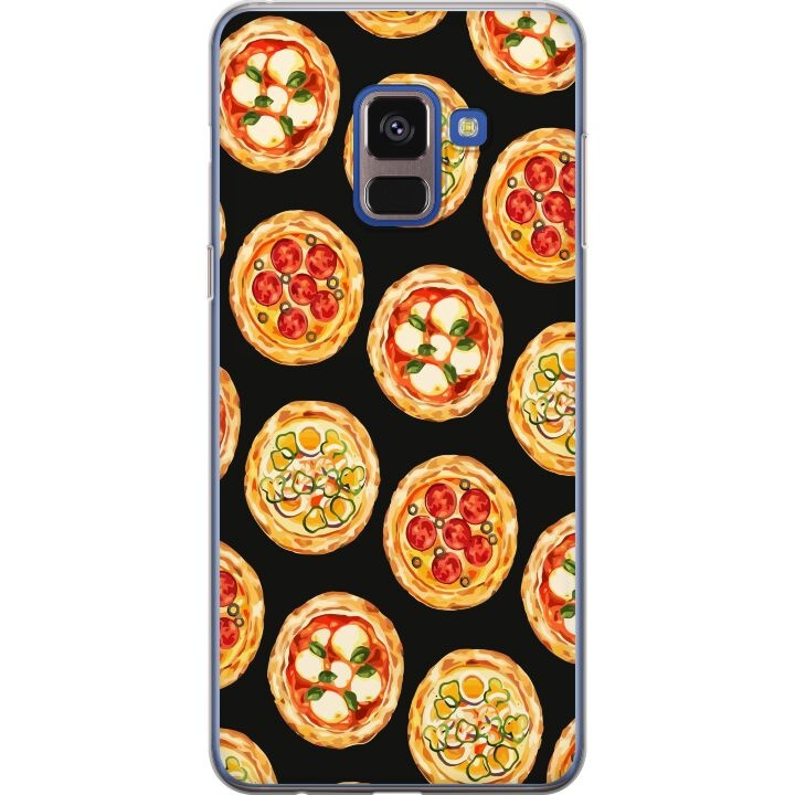 Kännykkäkuori Samsung Galaxy A8 (2018)-laitteelle, jossa on Pizza kuvio ryhmässä ÄLYPUHELIMET JA TABLETIT / Puhelimen suojakotelo / Samsung @ TP E-commerce Nordic AB (A60321)