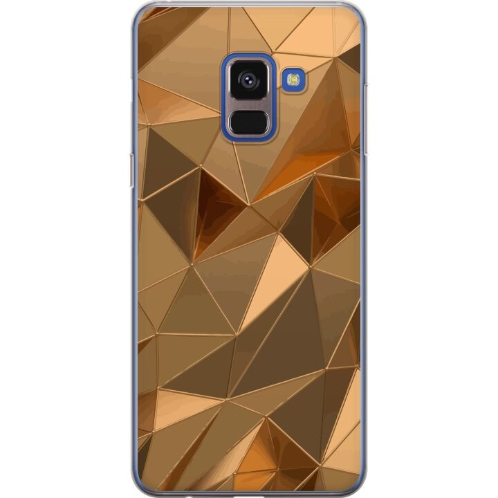 Kännykkäkuori Samsung Galaxy A8 (2018)-laitteelle, jossa on 3D Kulta kuvio ryhmässä ÄLYPUHELIMET JA TABLETIT / Puhelimen suojakotelo / Samsung @ TP E-commerce Nordic AB (A60332)