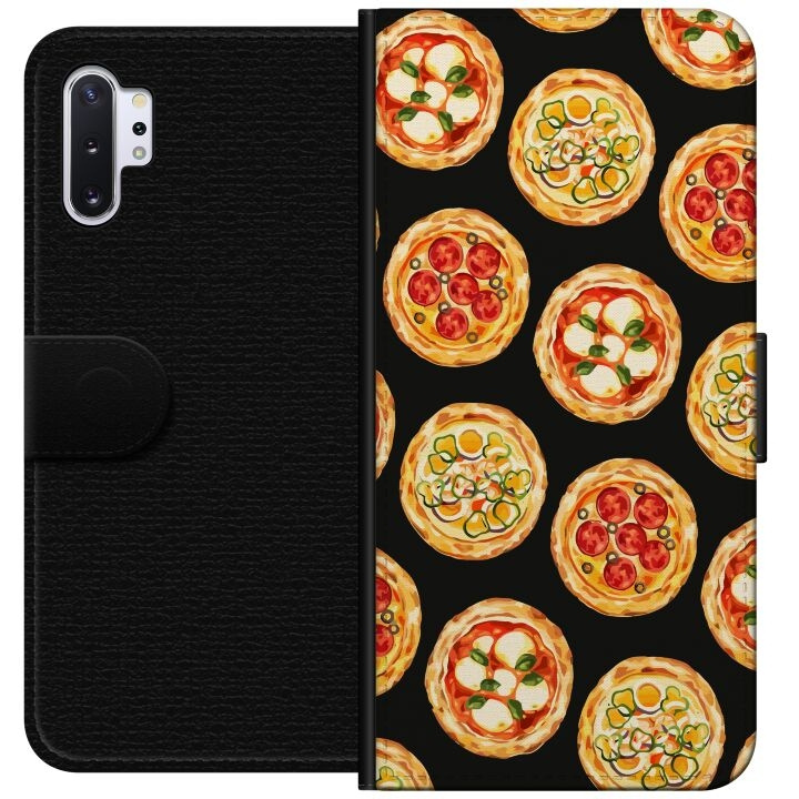 Lompakkokotelo Samsung Galaxy Note10+-laitteelle, jossa on Pizza kuvio ryhmässä ÄLYPUHELIMET JA TABLETIT / Puhelimen suojakotelo / Samsung @ TP E-commerce Nordic AB (A60591)